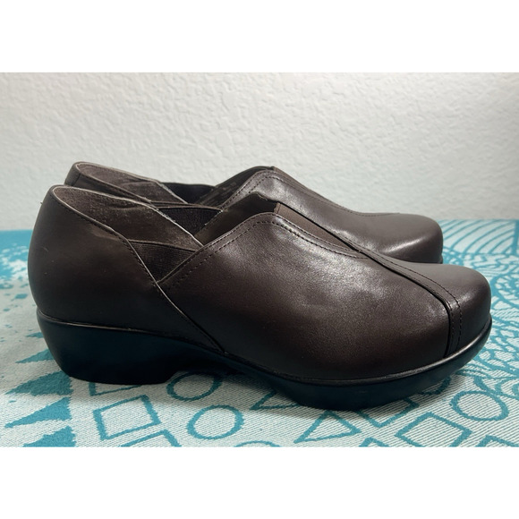 Dansko Brown Leather Mules - Picture 1 of 10